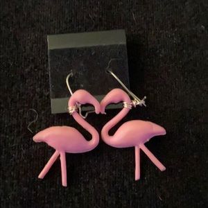 💗homemade flamingos earrings💗